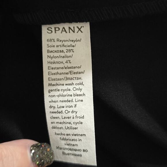 SPANX The Perfect Fit & Flare Black Stretch Skater Dress Size XL NEW! MSRP $188 - Picture 16 of 16